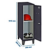 Simonrack Simonlocker Taquilla Mini con patas Desmontada (L x An x Al: 50 x 30 x 101,5 cm, Número de baldas: 1 ud., Antracita/Antracita) | BAUHAUS