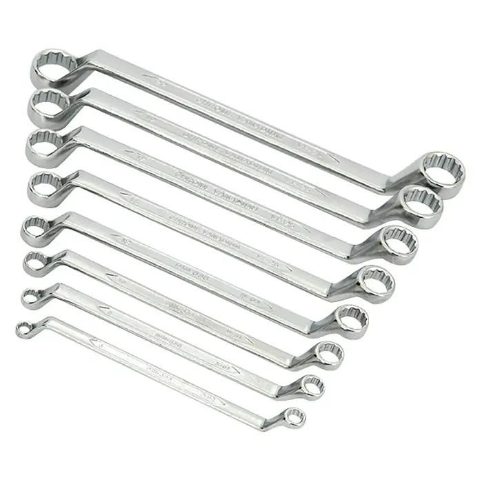 Alpha Tools Doppelringschlüssel-Satz - 8 -tlg. - Satz von Ringratschenschlüsseln aus Chrom-Vanadium-Stahl, ideal für professionelle Mechaniker und Heimwerker.