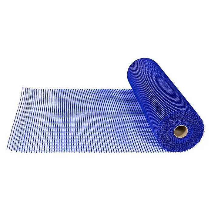 Dakota Malla de refuerzo de fibra de vidrio para Mortero - 1 x 50 m, Plástico - Un rollo de malla de fibra de vidrio azul. Ideal para proyectos de construcción y renovación, asegurando estabilidad.