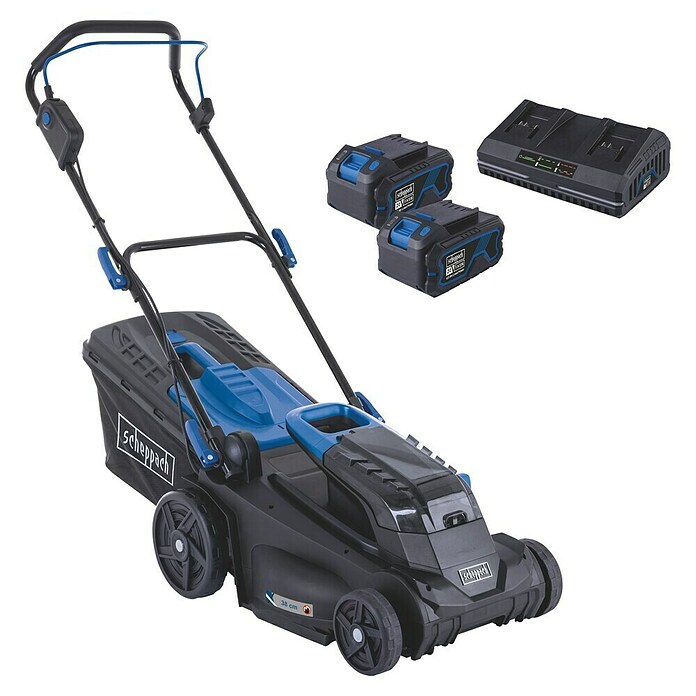Scheppach IXES 20V Akumulatorska kosilnica  (40 V, 2 bateriji, 4 Ah, Širina reza: 38 cm) | 7239 - Akkumäher Marke | IAEA - Rasenmäher | IAE - Gartenmotorgeräte | IA - Gartenhartware | I - Stadtgarten | BAUHAUS