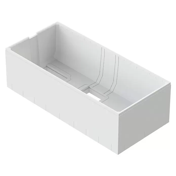 Ottofond Badewannen-Set PalermoL x B: 170 x 80 cm, Sanitäracryl, Weiß, Mit Badewannenträger