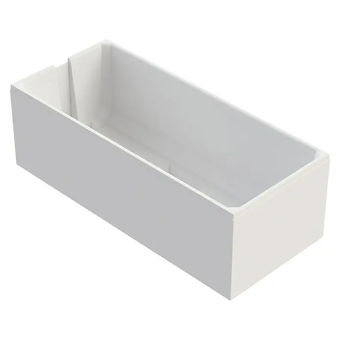 Ottofond Badewannen-Set Filo - L x B: 180 x 80 cm, Sanitäracryl, Weiß, Mit Badewannenträger - Abbildung einer leeren, weißen Schublade. Ideal zur Aufbewahrung von verschiedenen Gegenständen, ordentlich und übersichtlich.