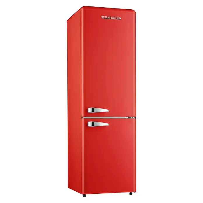 Wolkenstein Kühl-Gefrierkombination - Nutzinhalt Gesamt: 149 l, 62,6 x 54,6 x 177,5 cm, Rot - Roter Wolkenstein Kühlschrank mit zwei Türen und eleganten Griffen, ein Blickfang für jede Küche.\n