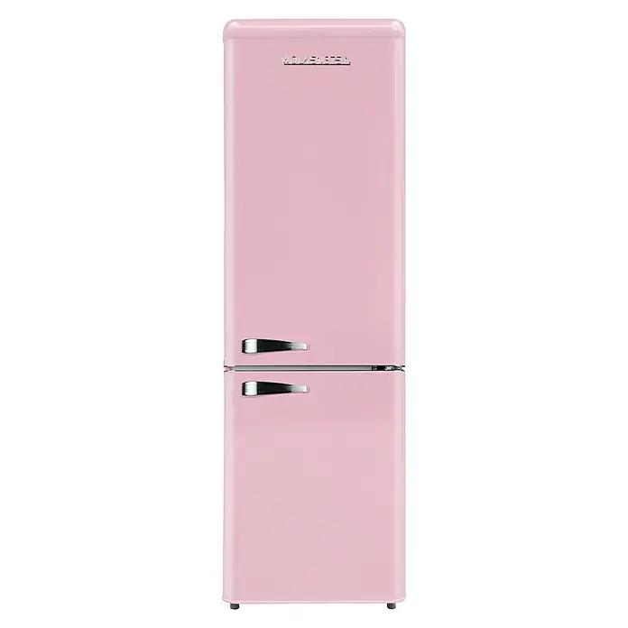 Wolkenstein Kühl-Gefrierkombination - Nutzinhalt Gesamt: 149 l, 62,6 x 54,6 x 177,6 cm, Pink - Rosa Kühl-Gefrierkombination von Wolkenstein im Retro-Design. Elegante Türgriffe und abgerundete Kanten verleihen der Kühl-Gefrierkombination einen stilvollen Look.
