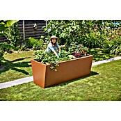 Gutta Hochbeet Valenta 200 (200 x 90 x 80 cm, Aluminium, Rost Eisen) | BAUHAUS