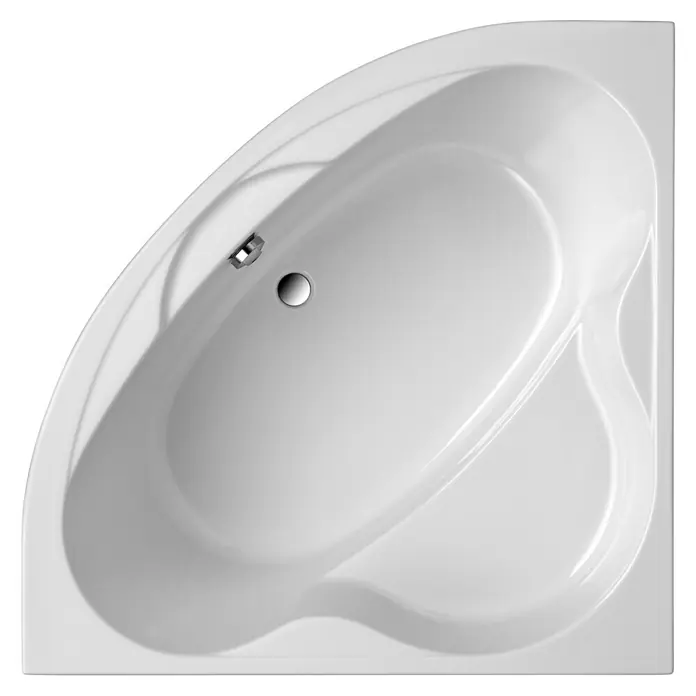 Ottofond Eckbadewannen-Set Bengasi - L x B: 140 x 140 cm, Sanitäracryl, Weiß, Mit Badewannenträger - Weisse Eckbadewanne mit glatter Oberfläche und modernem Design, ideal für stilvolle Badezimmer.
