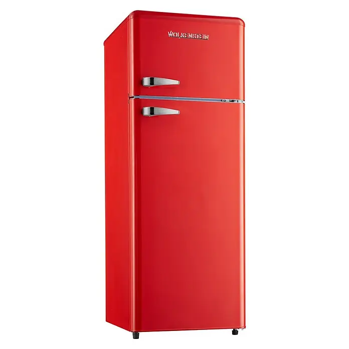 Wolkenstein Kühl-Gefrierkombination - Nutzinhalt Gesamt: 211 l, 62,6 x 54,5 x 145,6 cm, Rot - Roter WOLKENSTEIN Kühlschrank im Retro-Design mit zwei Türen und Chromgriffen für einen stilvollen Look.