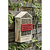 Windhager Insektenhotel (L x B x H: 33,5 x 14 x 49,5 cm, Holz, Naturbraun/Rot, Geflammt)