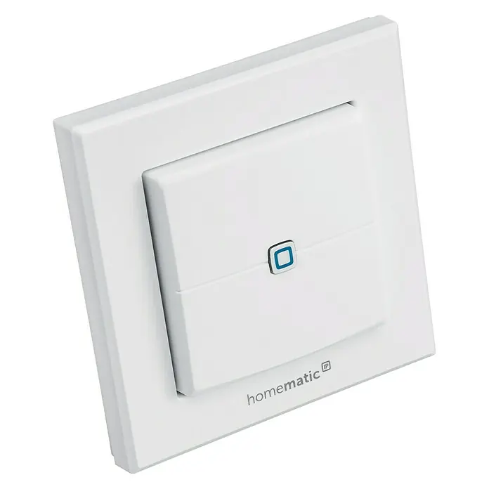 Homematic IP Funk-Wandtaster HmIP-WRC2 - 2-fach, Batteriebetrieben, Weiß, 19 x 86 x 86 mm - Homematic IP Wandschalter für die smarte Steuerung von Licht und Geräten im ganzen Haus, einfache Installation und intuitive Bedienung.