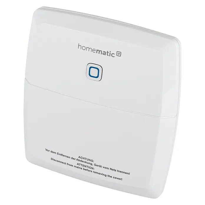 Homematic IP Funkschalter Aktor HmIP-WHS2 - 2-fach, Weiß, 30 x 120 x 130 mm, 230 V - Abbildung eines Homematic IP-Geräts, einem intelligenten Haussteuerungssystem für mehr Komfort und Sicherheit.