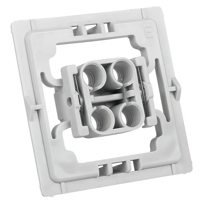 Homematic IP Adapter EQ3-ADA-EJ - 1 Stk., Passend für: ELSO Joy - Weißer Schaltereinsatz mit vier Öffnungen und Befestigungselementen für eine einfache Installation.