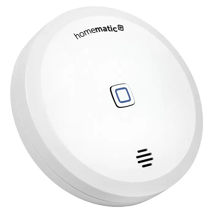 Homematic IP Wassersensor HmIP-SWD - Weiß, Ø x H: 8 x 3 cm, Batteriebetrieben - Homematic IP Rauchmelder mit Testtaste und smarten Funktionen für mehr Sicherheit im Haus.
