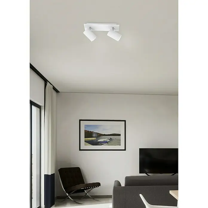 Trio Leuchten Marley Deckenstrahler - 70 W, L x B x H: 30 x 9 x 15 cm, Weiß, GU10, 2 Stk. - Weiße Deckenleuchte mit zwei Strahlern für moderne Beleuchtung. Die Leuchte sorgt für eine gezielte Ausleuchtung im Raum.