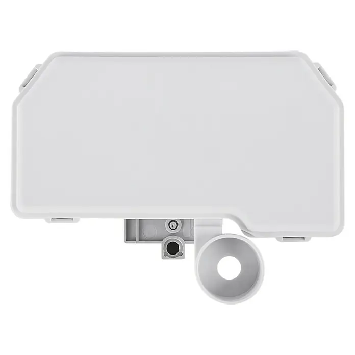 Homematic IP Funkschalter Mess-Aktor HmIP-FSM16 - 230 V, 16 A, 41 x 54 x 33 mm - Draufsicht auf eine weiße IP-Schutzkappe. Die Schutzkappe besteht aus robustem Material und ist präzise gefertigt.