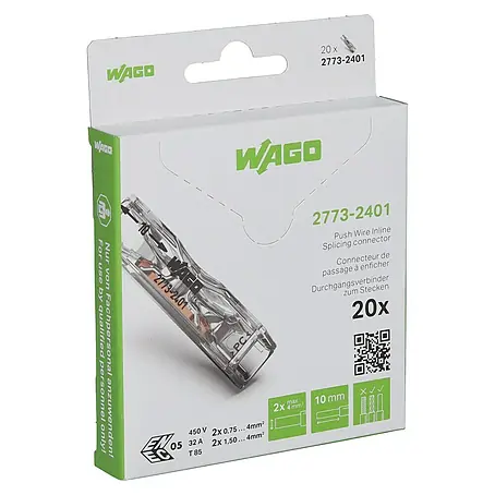 Wago  Durchgangsklemme zum Stecken 2773-2401