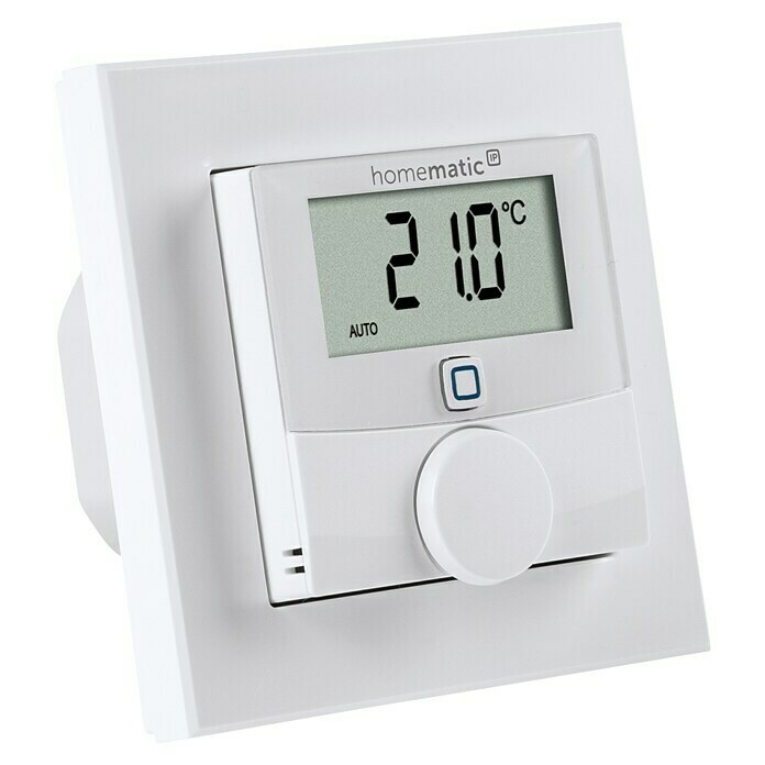 Homematic IP Funk-Raumthermostat HmIP-BWTHNetzbetrieben, 230 V/50 Hz, 54 x 86 x 86 mm Right Side View