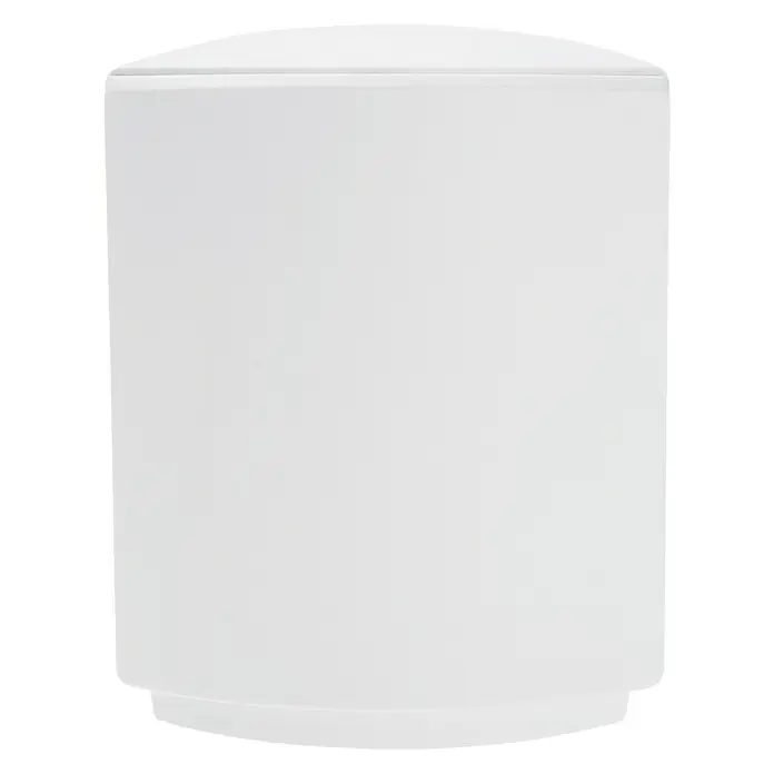 Homematic IP Funk-Bewegungsmelder HmIP-SMI - Weiß, 34 x 52 x 65 mm, Batteriebetrieben - Nahaufnahme eines zylindrischen, weißen Luftbefeuchters mit abgerundeter Oberseite und leicht ausgestelltem Fuß.