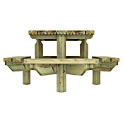 Outdoor Life Products Picknicktafel Grenen (l x b x h: 120 x 120 x 64 cm, Groen) | BAUHAUS
