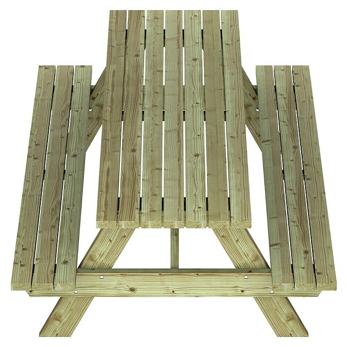 Outdoor Life Products Picknicktafel (l x b x h: 210 x 151 x 80 cm, Groen) | BAUHAUS