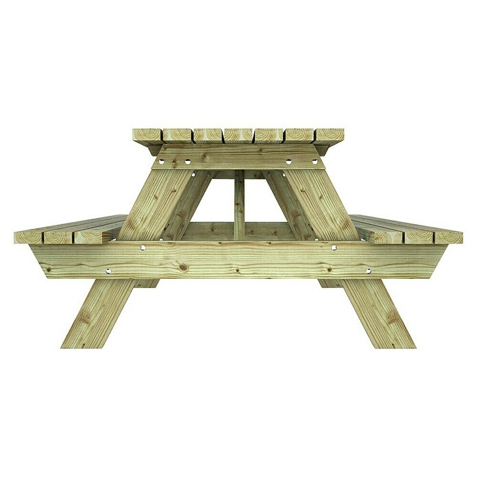 Outdoor Life Products Picknicktafel (l x b x h: 210 x 151 x 80 cm, Groen) | BAUHAUS