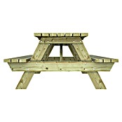 Outdoor Life Products Picknicktafel (l x b x h: 210 x 151 x 80 cm, Groen) | BAUHAUS