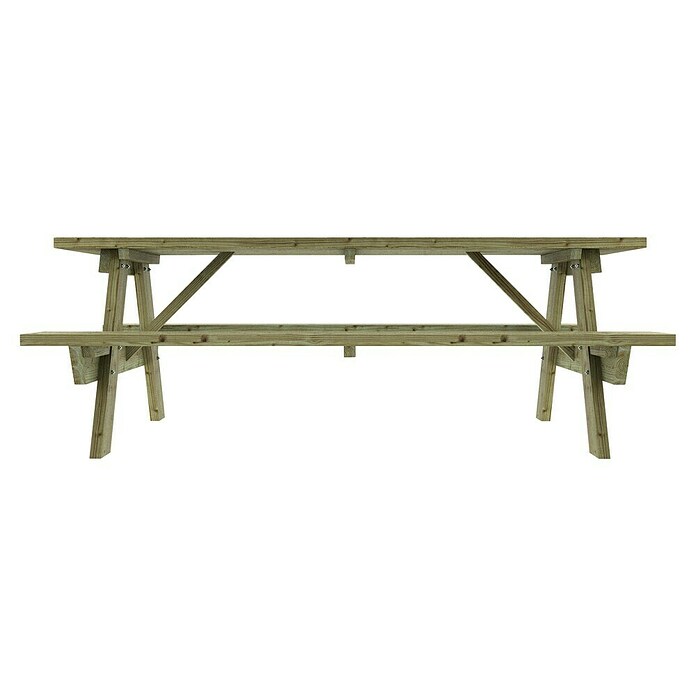 Outdoor Life Products Picknicktafel (l x b x h: 210 x 151 x 80 cm, Groen) | BAUHAUS