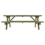 Outdoor Life Products Picknicktafel (l x b x h: 210 x 151 x 80 cm, Groen) | BAUHAUS