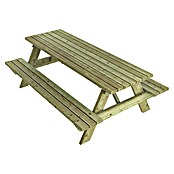 Outdoor Life Products Picknicktafel (l x b x h: 210 x 151 x 80 cm, Groen) | BAUHAUS
