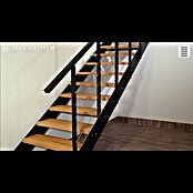 Atrium Stepenice s bočnim profilom Prosto  (Boja metala: RAL 9005, Širina: 80 cm, Visina kata: 274,5 cm - 285 cm) | BAUHAUS