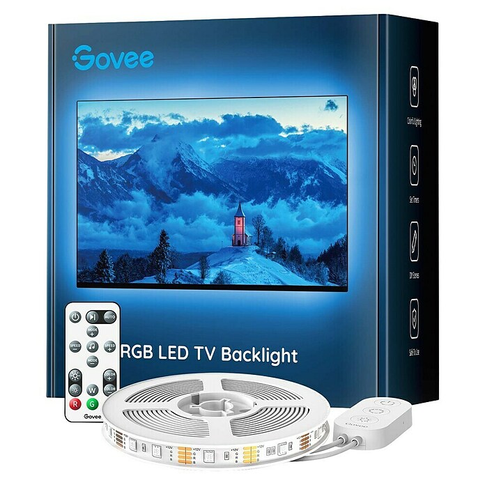 Govee Smart-LED-Band TV Backlight H6179 (Länge: 3 m, RGBW, 5 V, Passend für: Fernseher von 46-60 Zoll) | BAUHAUS