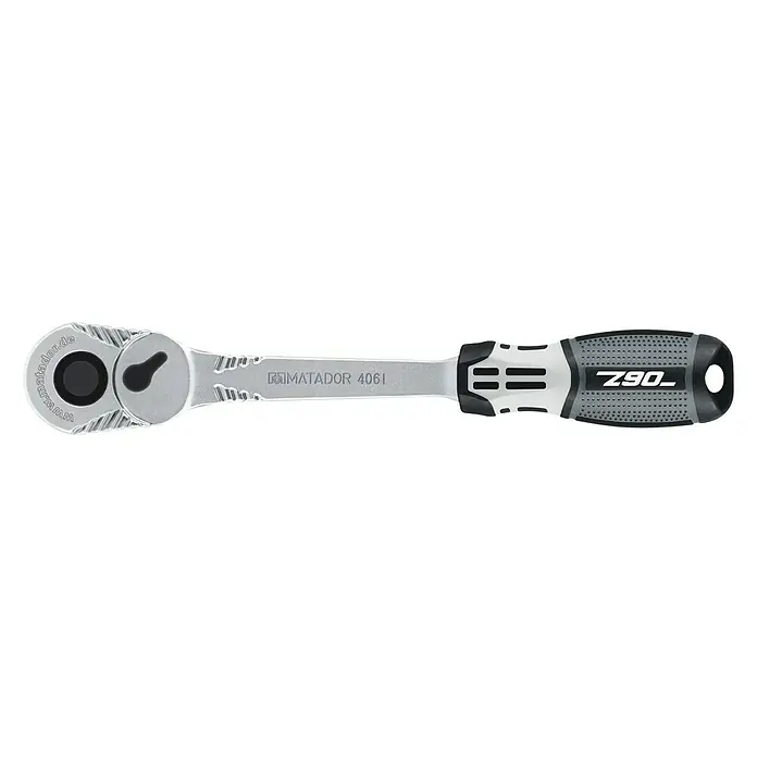 Matador Umschaltknarre Z90 - Antriebsgröße: ½″, Länge: 275 mm - Abbildung einer Matador 4061 Z90 Knarre, ideal für verschiedene Schraubanwendungen, mit ergonomischem Griff für Komfort und Kontrolle.