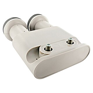 Schwaiger Monoblock Twin-LNB (23 mm - 40 mm, Hellgrau)