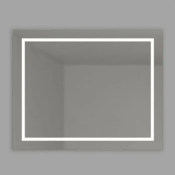 Camargue Lichtspiegel Linnea - 100 x 70 cm, Leuchtmittel - Ein rechteckiger Spiegel mit LED-Beleuchtung, ideal für Badezimmer oder Ankleidezimmer, bietet klare Sicht und modernes Design.