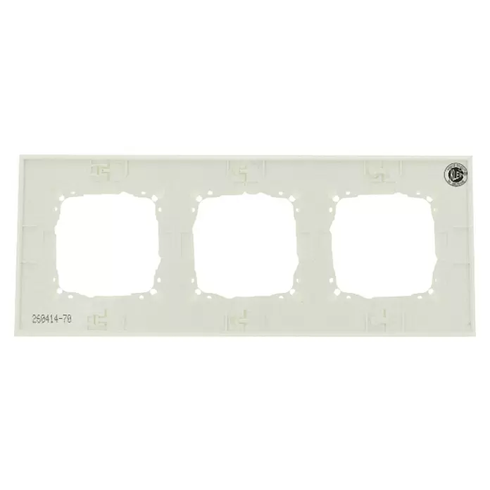 Glas-Abdeckrahmen - Mint glänzend, 3-fach, Passend für: Busch-Jaeger Serien Busch-Duro2000® SI & Reflex SI - Hellelfenbein-Kunststoff-Dreifachabdeckplatte für Elektroschalter.