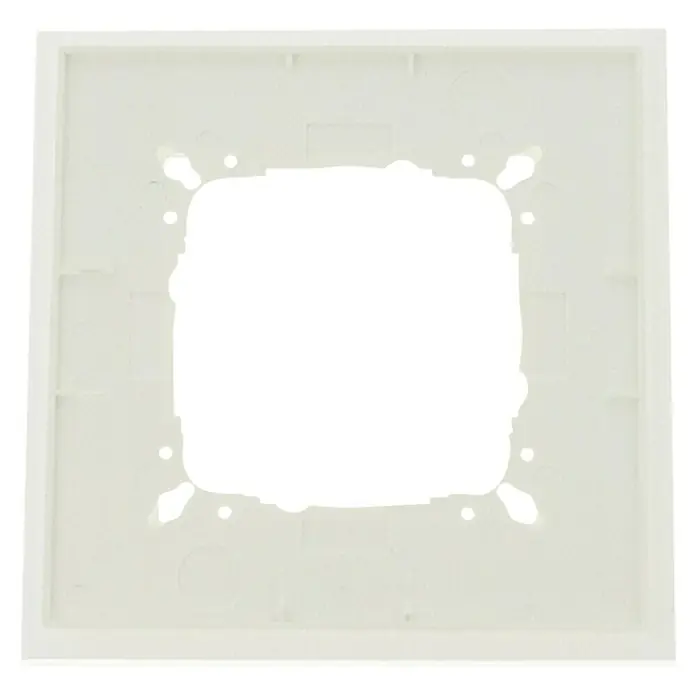 Glas-Abdeckrahmen - Mint glänzend, 1-fach, Passend für: Schalterserien mit dem Maße 55x55mm - Weiße quadratische Abdeckung mit rechteckigem Ausschnitt, ideal für Schalter und Steckdosen.