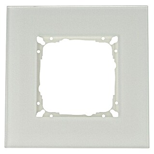 Glas-Abdeckrahmen (Weiß glänzend, 1-fach, Unterputz, Passend für: Schalterserien mit dem Maße 55x55mm)