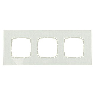 Glas-Abdeckrahmen (Weiß glänzend, 3-fach, Unterputz, Passend für: Busch-Jaeger Serien Busch-Duro2000® SI & Reflex SI)