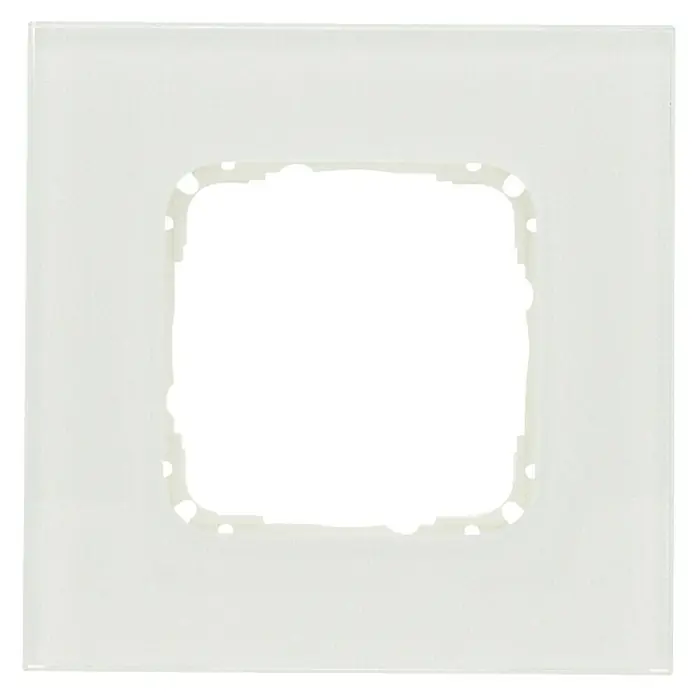 Glas-Abdeckrahmen - Weiß glänzend, 1-fach, Passend für: Busch-Jaeger Serien Busch-Duro2000® SI & Reflex SI - Weiße rechteckige Abdeckung für eine Wanddose, ideal zum Schutz und zur Integration in jede Raumgestaltung.