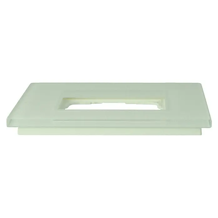 Glas-Abdeckrahmen - Mint glänzend, 1-fach, Passend für: Schalterserien mit dem Maße 55x55mm - Die weiße RJ45-Abdeckung ist für den Einsatz in verschiedenen Netzwerkinstallationen konzipiert und schützt Anschlüsse vor Staub und Beschädigung.