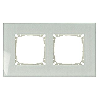 Glas-Abdeckrahmen (Mint glänzend, 2-fach, Unterputz, Passend für: Schalterserien mit dem Maße 55x55mm)