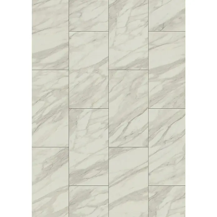 LOGOCLIC Ceramico Laminat - Amelia, Fliese, 638 x 330 x 8 mm - Nahtlose Textur von Marmorfliesen in Beige und Weiß, ideal für moderne Innenräume mit elegantem und hochwertigem Design.