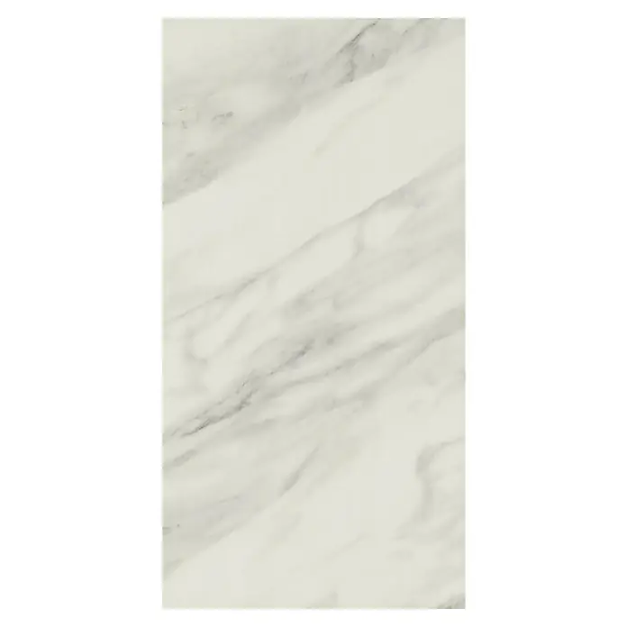 LOGOCLIC Ceramico Laminat - Amelia, Fliese, 638 x 330 x 8 mm - Hochauflösendes Bild von einer Marmorplatte mit eleganten, wirbelnden Mustern in Grau- und Weißtönen, ideal für Hintergründe und Texturen.