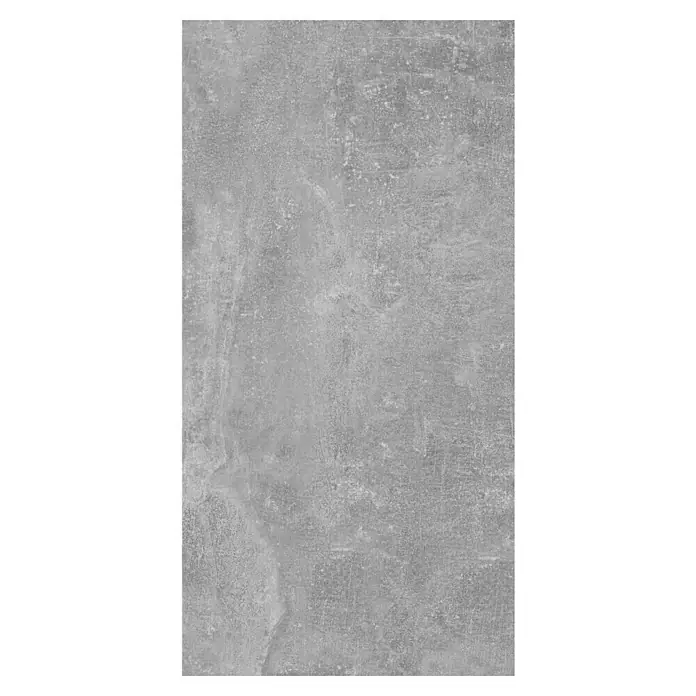 LOGOCLIC Laminatmuster Ceramico Luzzi - 297 x 195 x 1 mm, Fliesenoptik - Graue Betonfliese mit unregelmäßiger Textur und subtilen Farbvariationen, ideal für moderne Innenräume mit industriellem Flair.