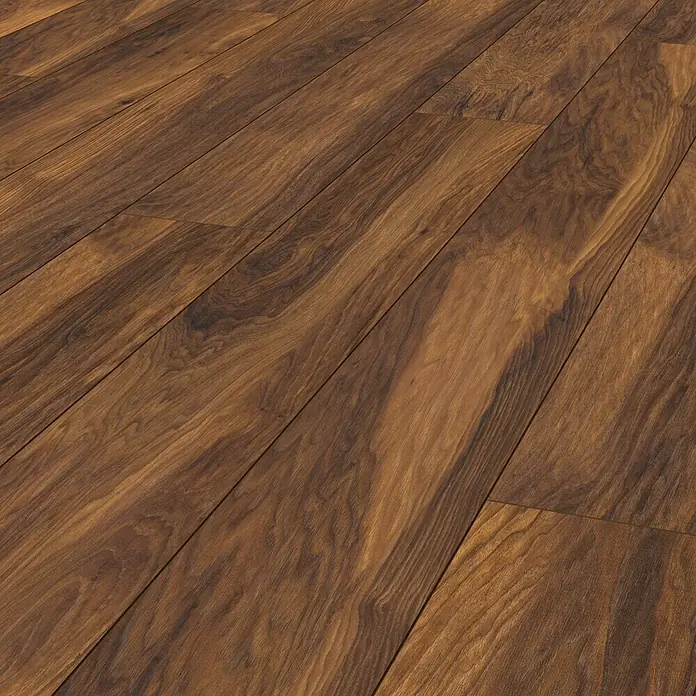 LOGOCLIC Vinto Laminatmuster Classic Hickory Donada - 300 x 195 x 8 mm, Landhausdiele - Braunes Laminat mit Holzmuster. Die Maserung sorgt für ein attraktives Aussehen und die Paneele verleihen dem Raum eine moderne Note.