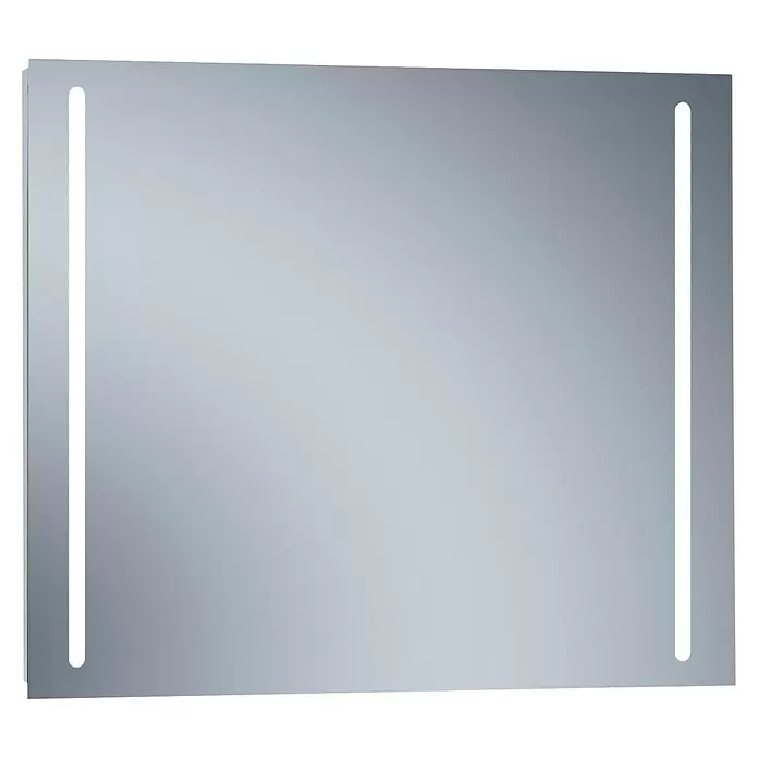 Camargue Lichtspiegel Eco Two - 80 x 70 cm, Leuchtmittel - Quadratischer Spiegel mit vertikalen LED-Lichtstreifen an beiden Seiten.