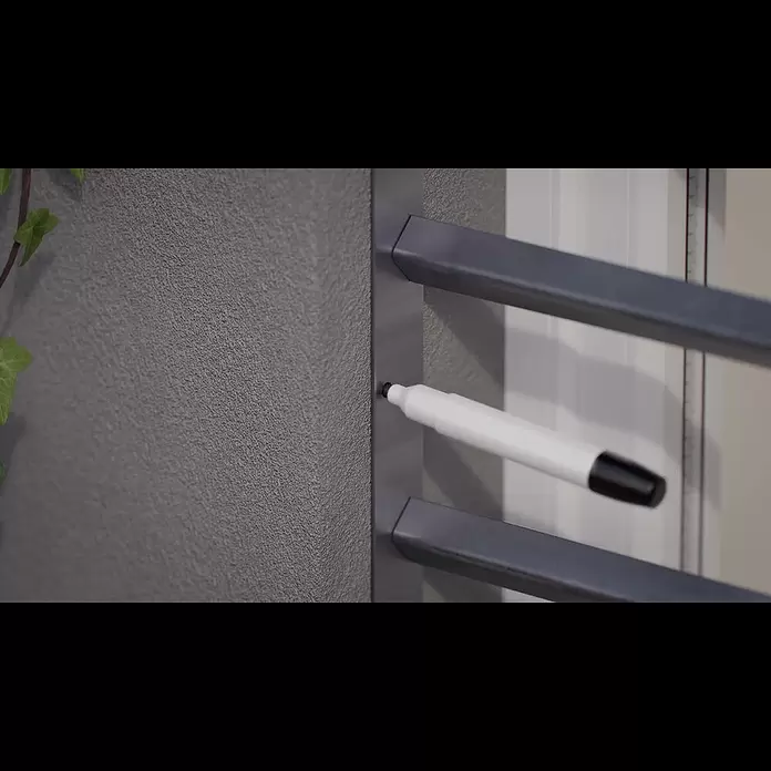 Stabilit Fenstergitter - Höhe: 450 mm, Auszugslänge: 50 cm - 65 cm, Fensterlaibungsmontage - Stabilit Ausziehfenstergitter