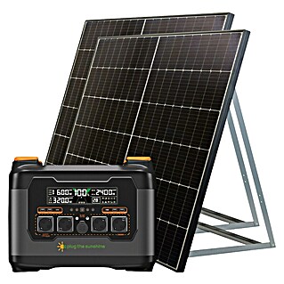Prijenosna energetska stanica s dva solarna panela (D x Š x V: 43,2 x 29,6 x 33,4 cm, 2.400 W)