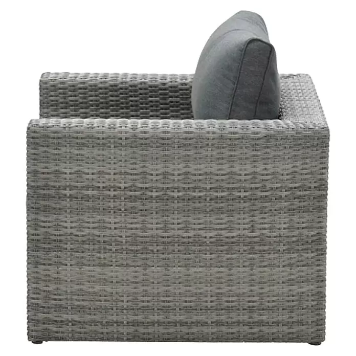 Garden Impressions Garten-Loungesessel Orangebird - 1 Stk., Aluminium, Dunkelgrau, B x T x H: 85,5 x 90,5 x 65 cm - Grauer Outdoor-Sessel aus Polyrattan mit grauem Rückenkissen.