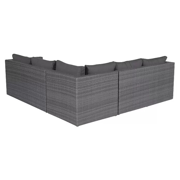 Garden Impressions Garten-Loungesessel Montana - 1 Stk., Polyrattan, Dunkelgrau, B x T x H: 74 x 74 x 64 cm - Modulares graues Polyrattan-Garten-Ecksofa mit Kissen.