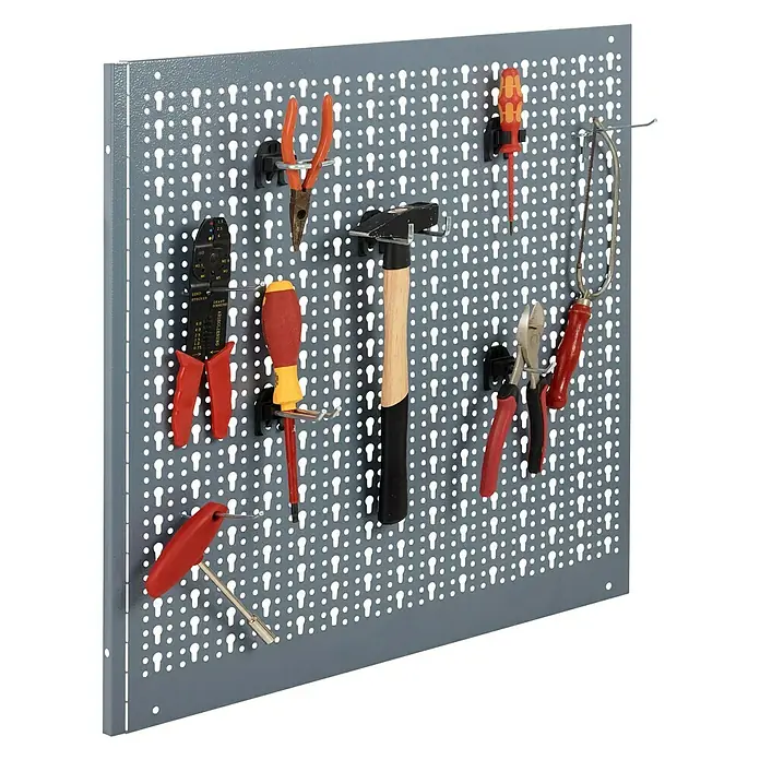 Küpper Lochwand - 60 x 60 cm, 1 -tlg. - Werkzeugwand mit verschiedenen Werkzeugen. Ideal für die Organisation und Aufbewahrung von Werkzeugen in der Werkstatt oder Garage.